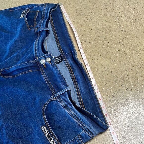 Flare Leg Cropped/Capri Stretch Denim Jeans sz 24W - Picture 13 of 16